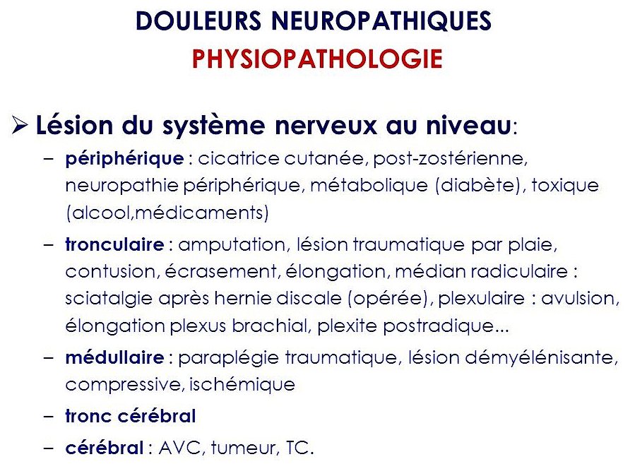 Neuropathies périphériques, atteintes des nerfs
